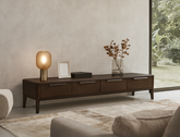 Regent Wood TV Console, Smoked Oak